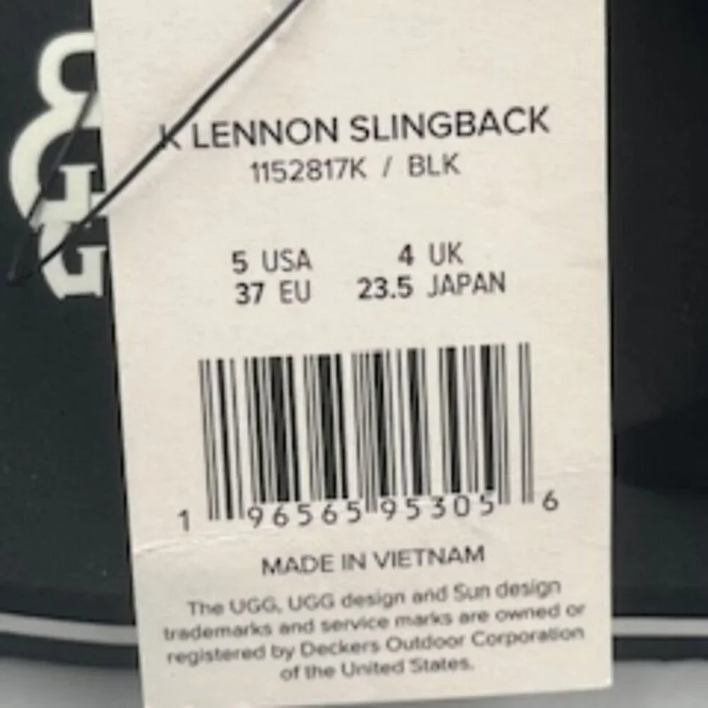 NEW UGG Lennon Sling‎ back Sandals Unisex Kids Size 5 Shoes Neoprene Adjustable